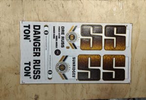 CRICKET BAT STICKERS (AUSTRALIAN STOCK + FREE SHIPPING AUSTRALIA-WIDE) (SS DRE RUSS)