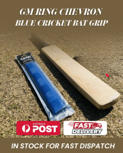 GM CRICKET GRIPS - PREMIUM QUALITY + OZ STOCK - CHEVRON BLUE PACK 1